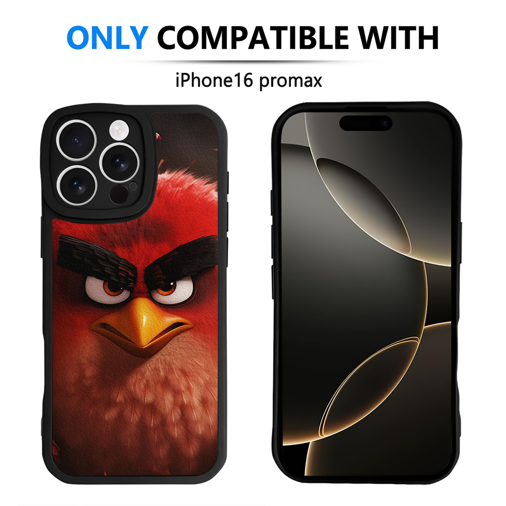 （画像用） Angry Birds アングリーバード 【iPhone 16シリーズ対応】シリコンスマホケース（レザー調） 材質：シリコン